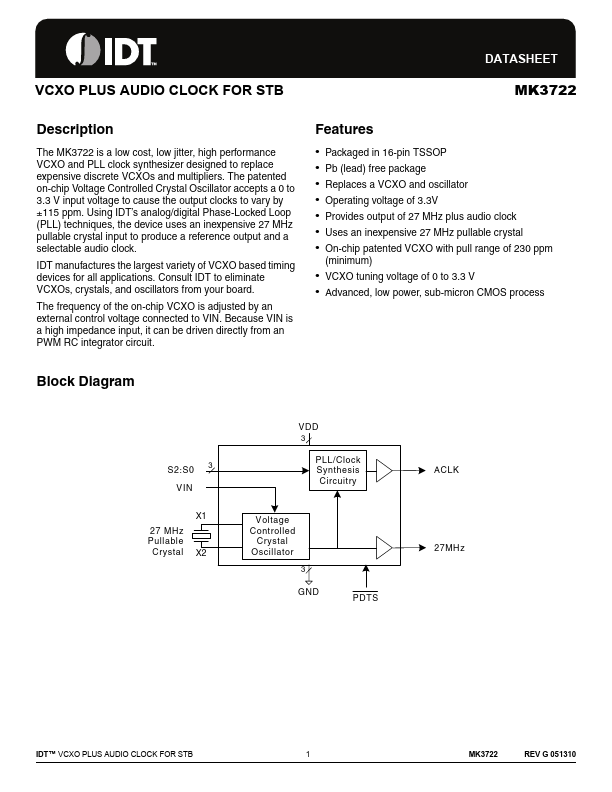 MK3722 IDT