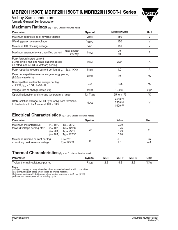 MBR20H150CT