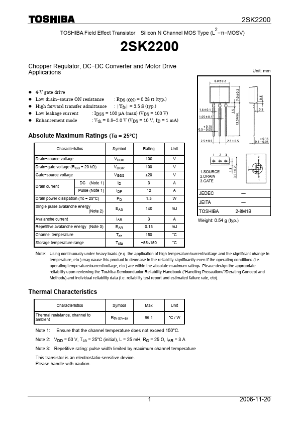 K2200 Toshiba Semiconductor