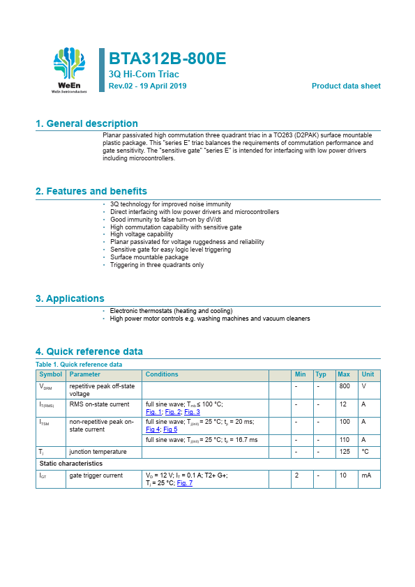 <?=BTA312B-800E?> डेटा पत्रक पीडीएफ