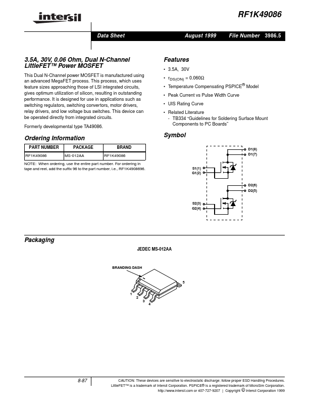 RF1K49086 Intersil Corporation