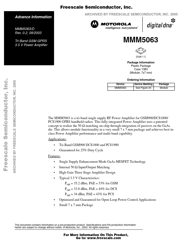 MMM5063 Motorola