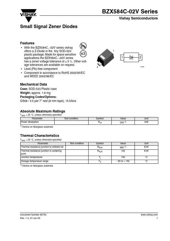 BZX584C20-02V