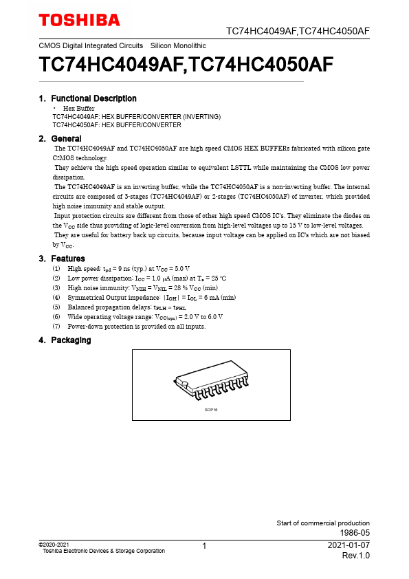 TC74HC4049AF Toshiba