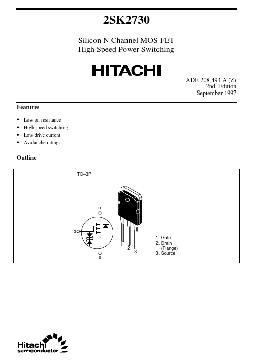 2SK2730 Hitachi Semiconductor