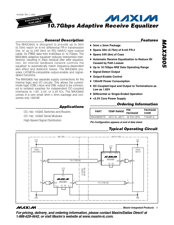 MAX3805 Maxim