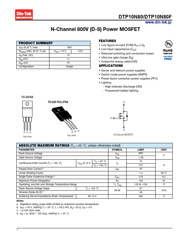 DTP10N80