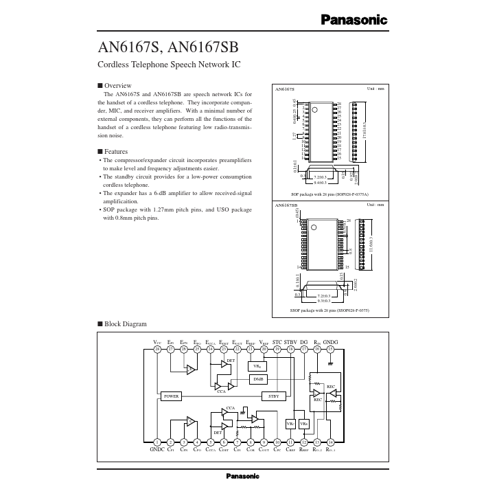AN6167S Panasonic Semiconductor