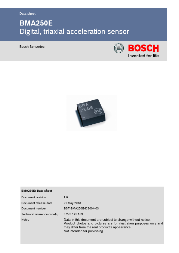 BMA250E Bosch
