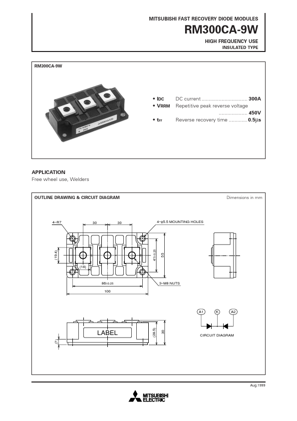 RM300CA-9W Mitsubishi Electric Semiconductor