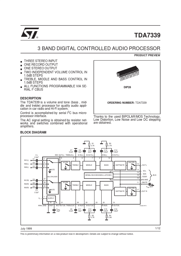 TDA7339 ST Microelectronics