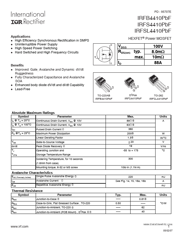 IRFB4410PbF International Rectifier