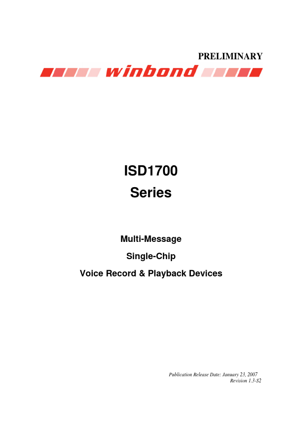 ISD1760 Winbond Electronics