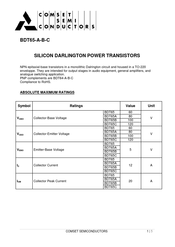 <?=BDT65A?> डेटा पत्रक पीडीएफ