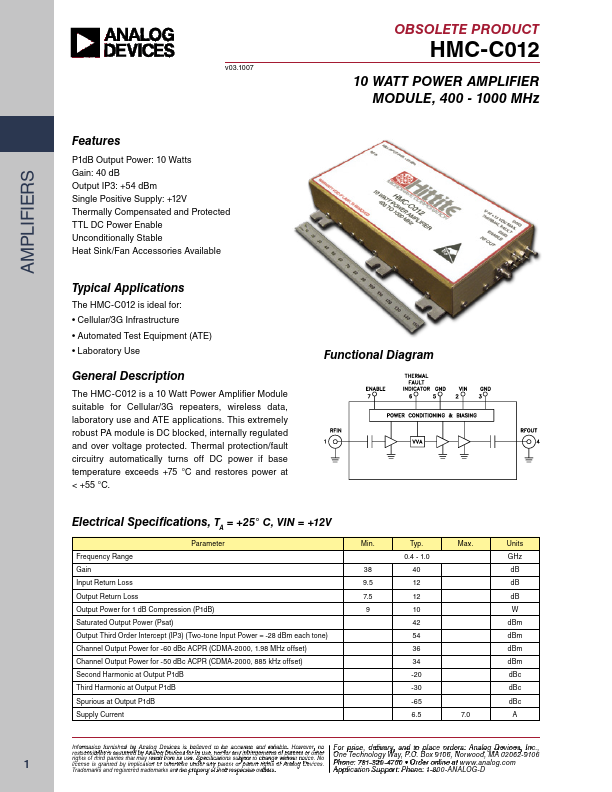 HMC-C012 Analog Devices