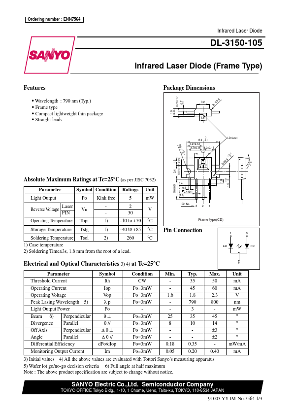 <?=DL-3150-105?> डेटा पत्रक पीडीएफ