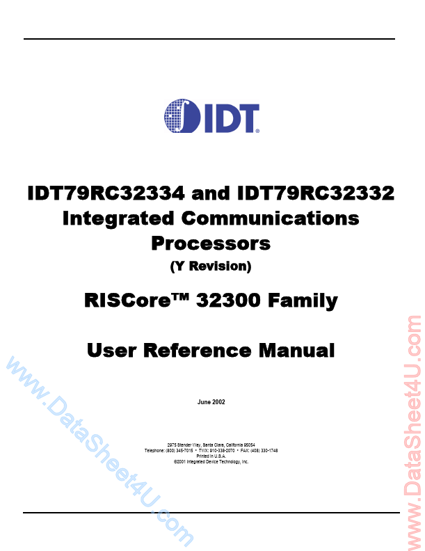 IDT79RC32334 Integrated Device Technology