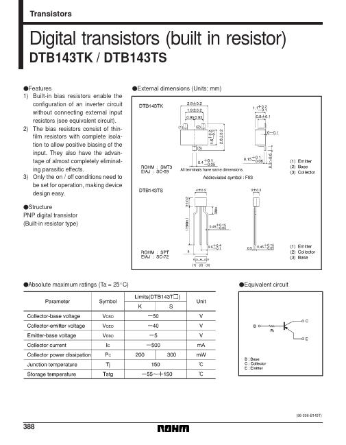 <?=DTB143TS?> डेटा पत्रक पीडीएफ