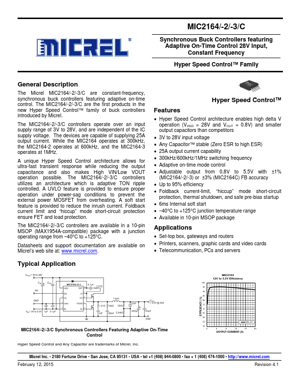 MIC2164-2 Micrel Semiconductor