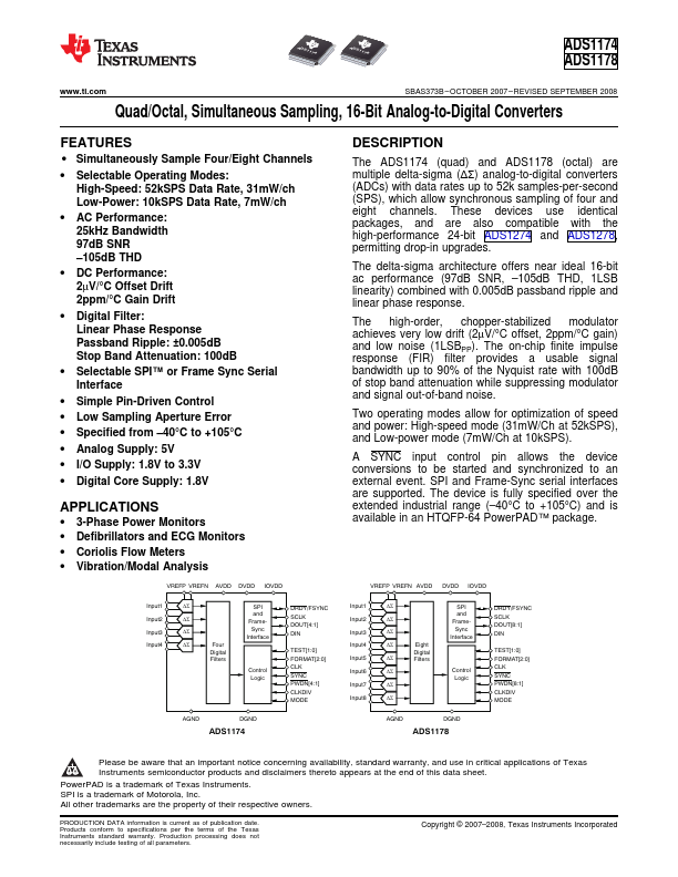 <?=ADS1174?> डेटा पत्रक पीडीएफ