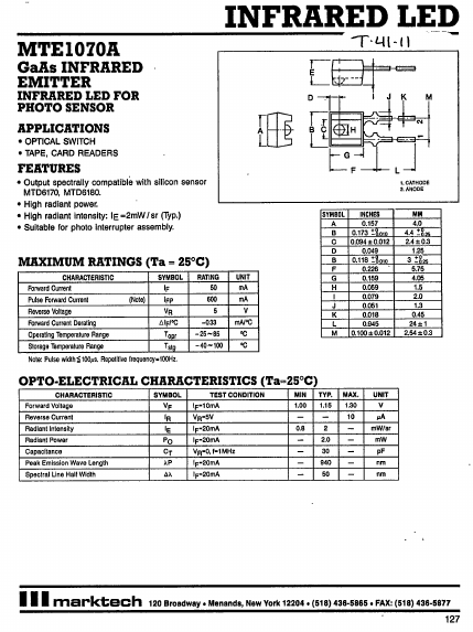 <?=MTE1070A?> डेटा पत्रक पीडीएफ