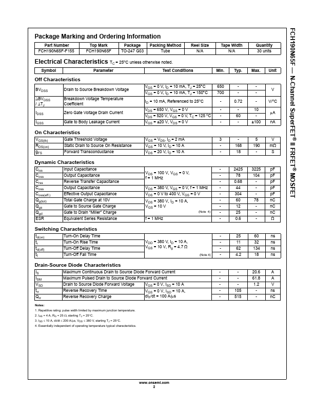 FCH190N65F