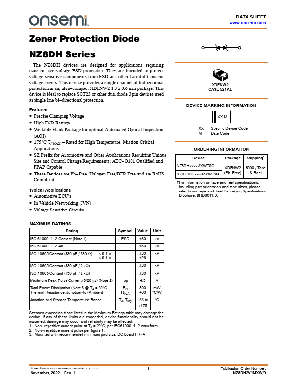 NZ8DH3V0 ON Semiconductor