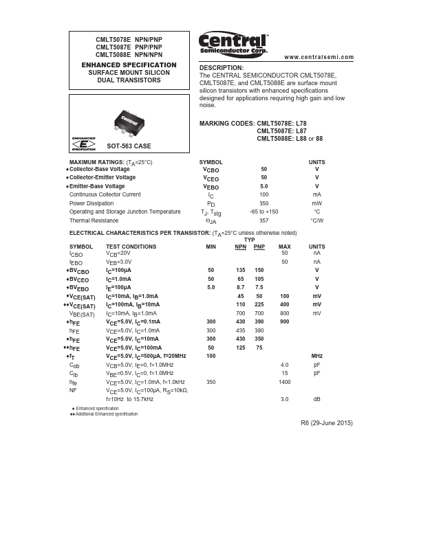 CMLT5087E Central Semiconductor