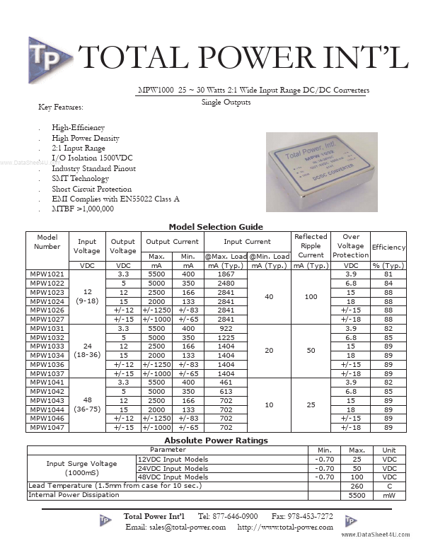 MPW1036 Total Power International