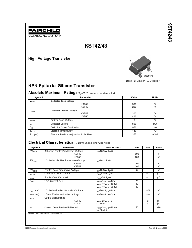 KST43 Fairchild Semiconductor
