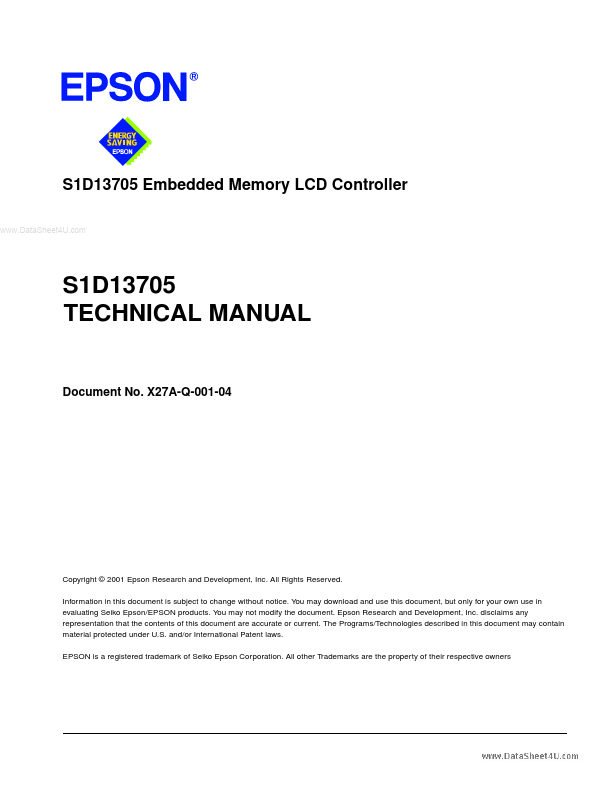 S1D13705 Epson Company