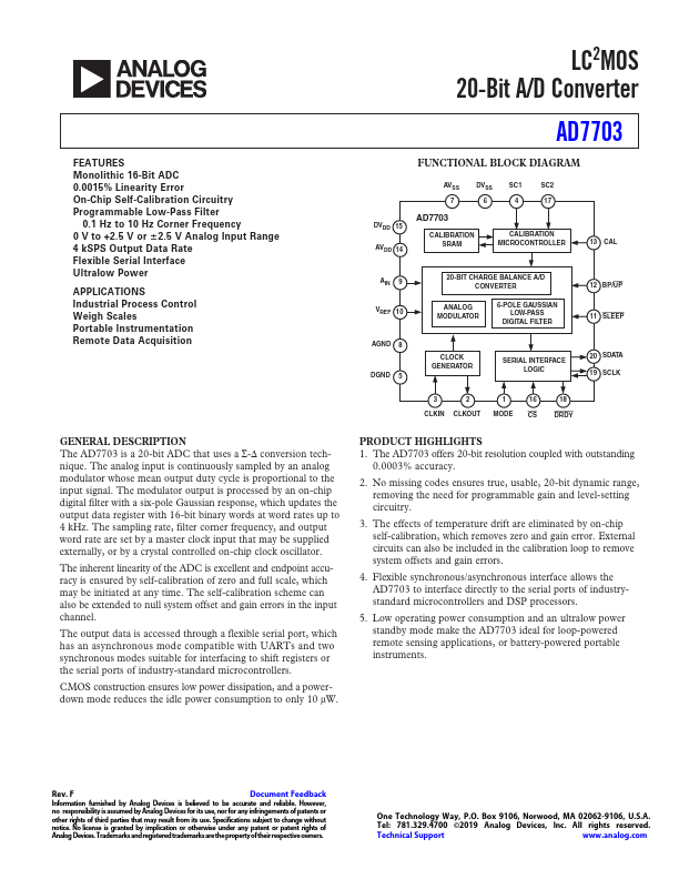 <?=AD7703?> डेटा पत्रक पीडीएफ