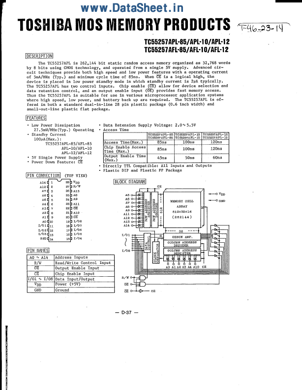 TC55257APL-85