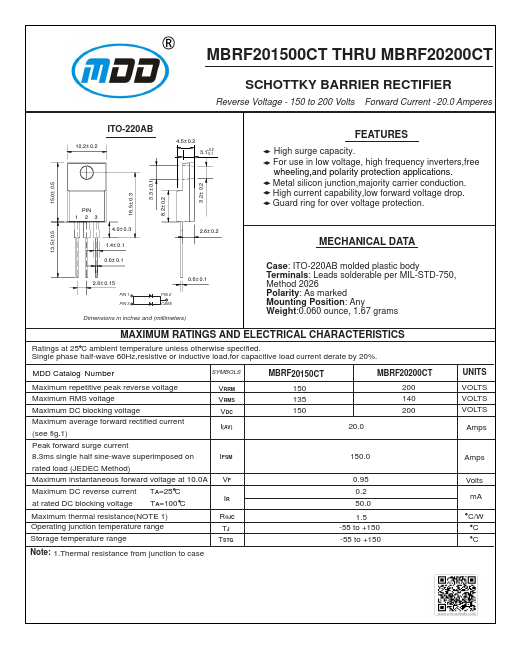 MBRF20150CT MDD