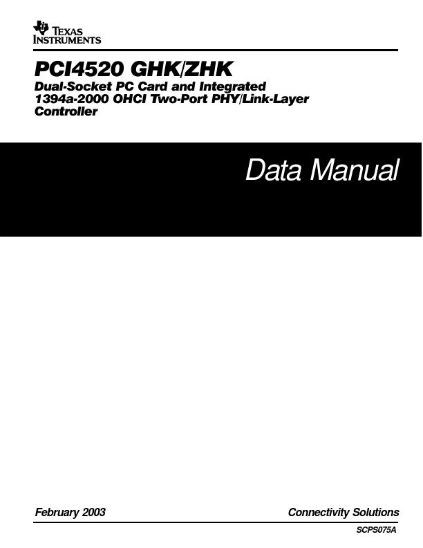 <?=PCI4520?> डेटा पत्रक पीडीएफ
