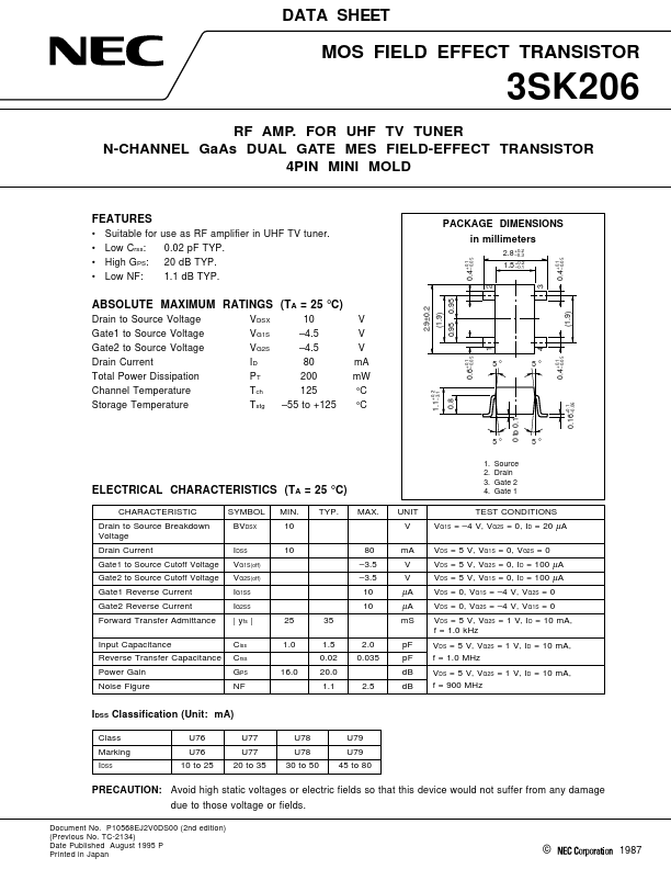 3SK206 NEC