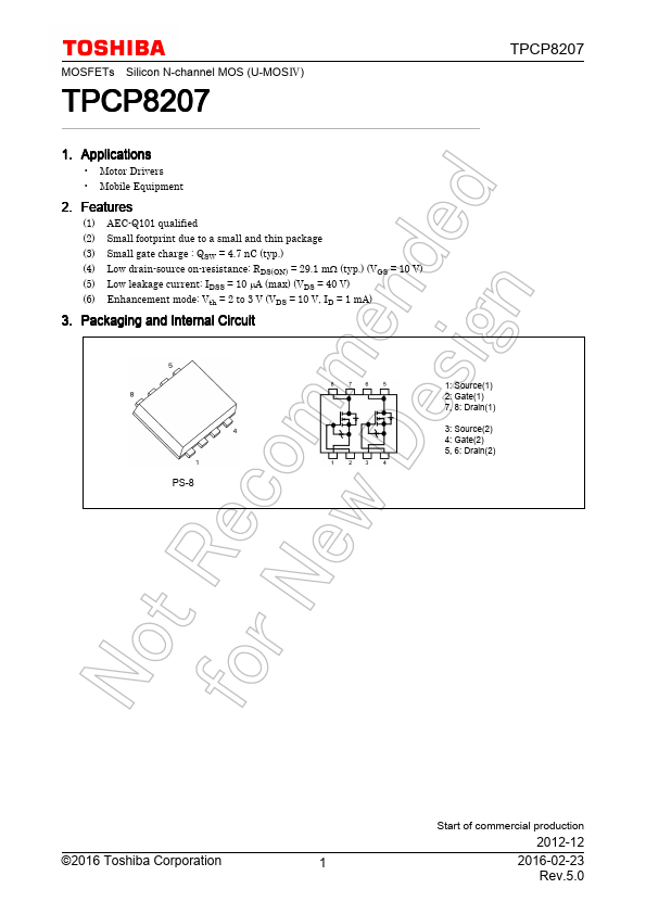 TPCP8207 Toshiba Semiconductor