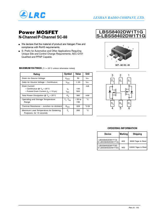 <?=LBSS8402DW1T3G?> डेटा पत्रक पीडीएफ