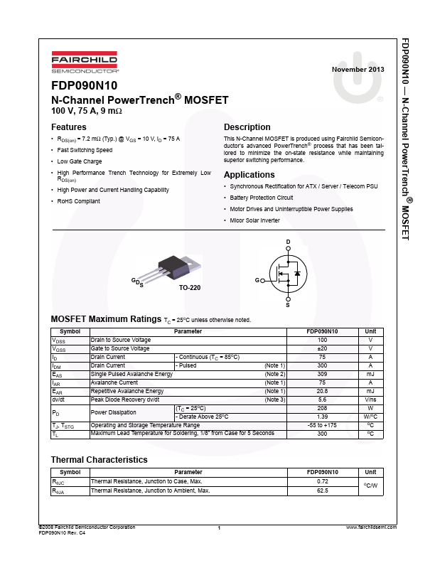 FDP090N10