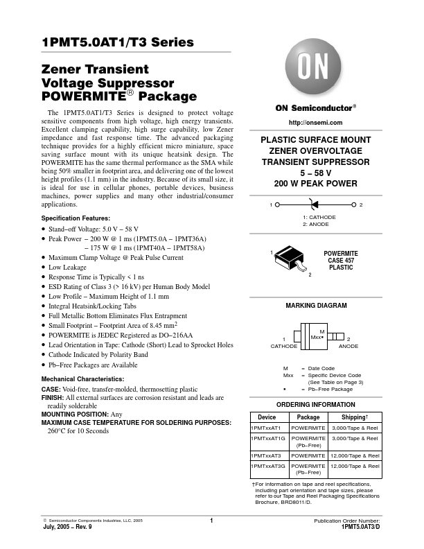 1PMT36AT1 ON Semiconductor