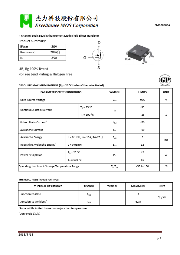 EMB20P03A