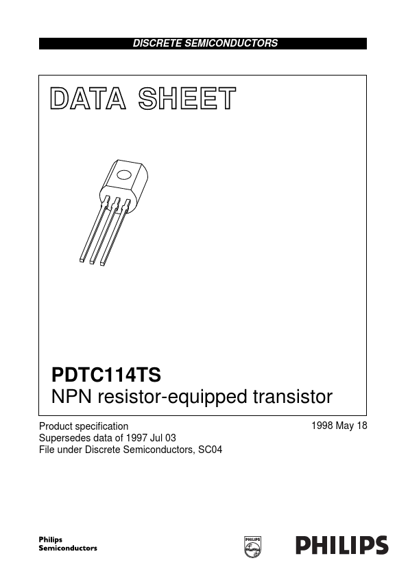 <?=PDTC114TS?> डेटा पत्रक पीडीएफ