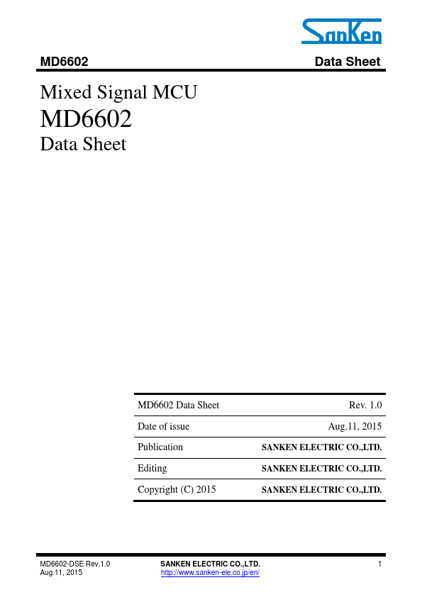 <?=MD6602?> डेटा पत्रक पीडीएफ