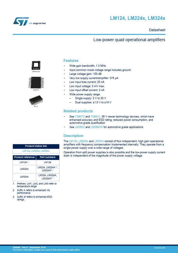 LM124A STMicroelectronics