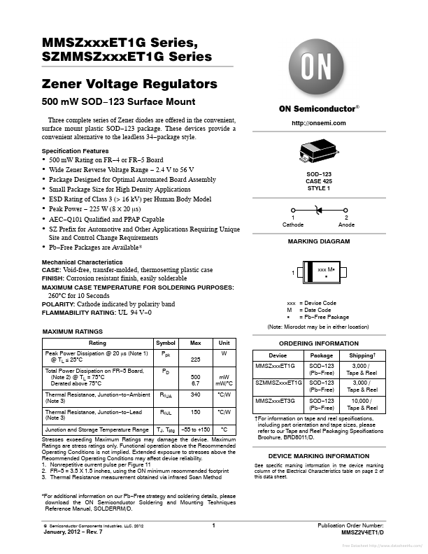 MMSZ16ET1G ON Semiconductor