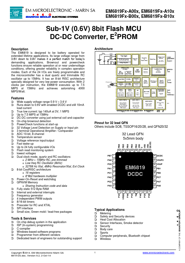 EM6819F6-B004 EM Microelectronic