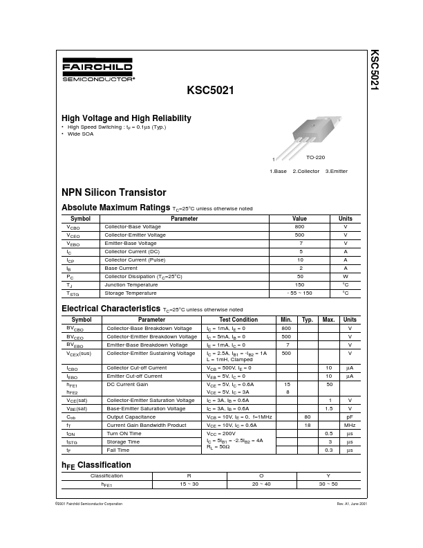 KSC5021 Fairchild Semiconductor