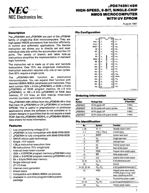 D8749H NEC Electronics