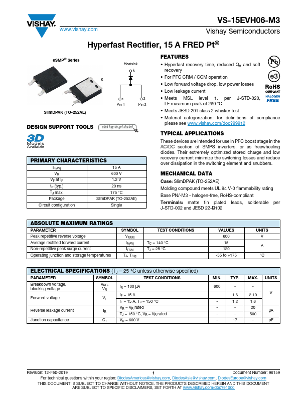 <?=VS-15EVH06-M3?> डेटा पत्रक पीडीएफ