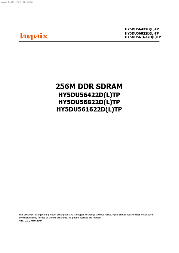 HY5DU561622LTP Hynix Semiconductor